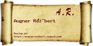 Augner Róbert névjegykártya