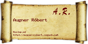 Augner Róbert névjegykártya